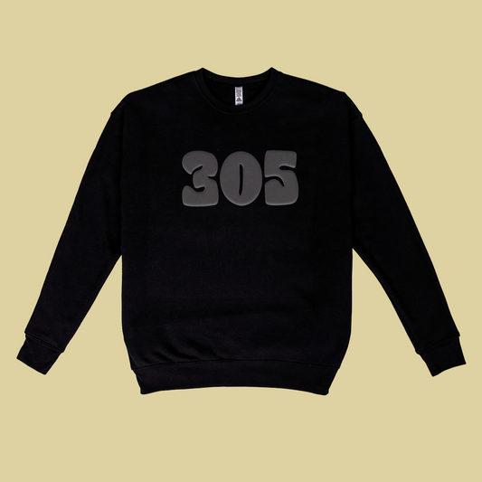 ADULT 305 UNISEX SWEATSHIRT- BLACK