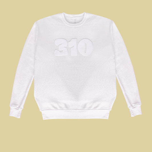 ADULT 310 UNISEX SWEATSHIRT-WHITE