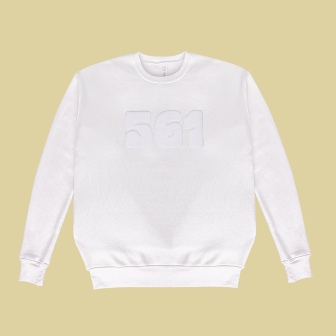 ADULT 561 UNISEX SWEATSHIRT-WHITE