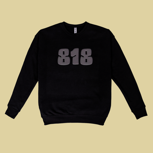 ADULT 818 UNISEX SWEATSHIRT- BLACK