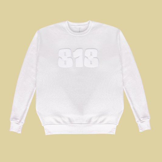 ADULT 818 UNISEX SWEATSHIRT-WHITE