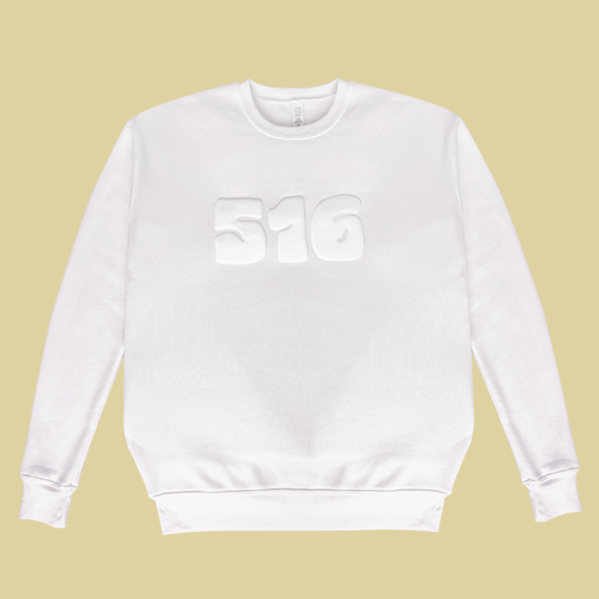 ADULT 516 UNISEX SWEATSHIRT- WHITE