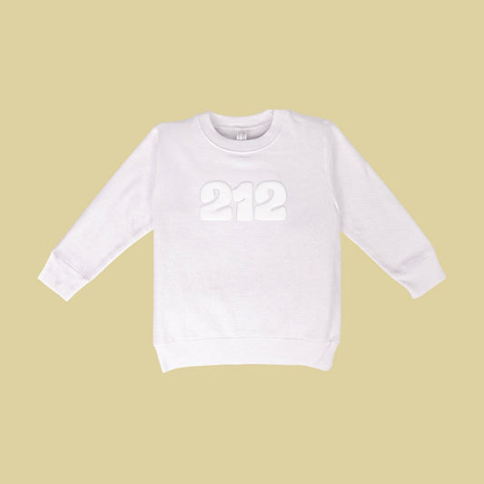 TODDLER 212 UNISEX SWEATSHIRT- WHITE