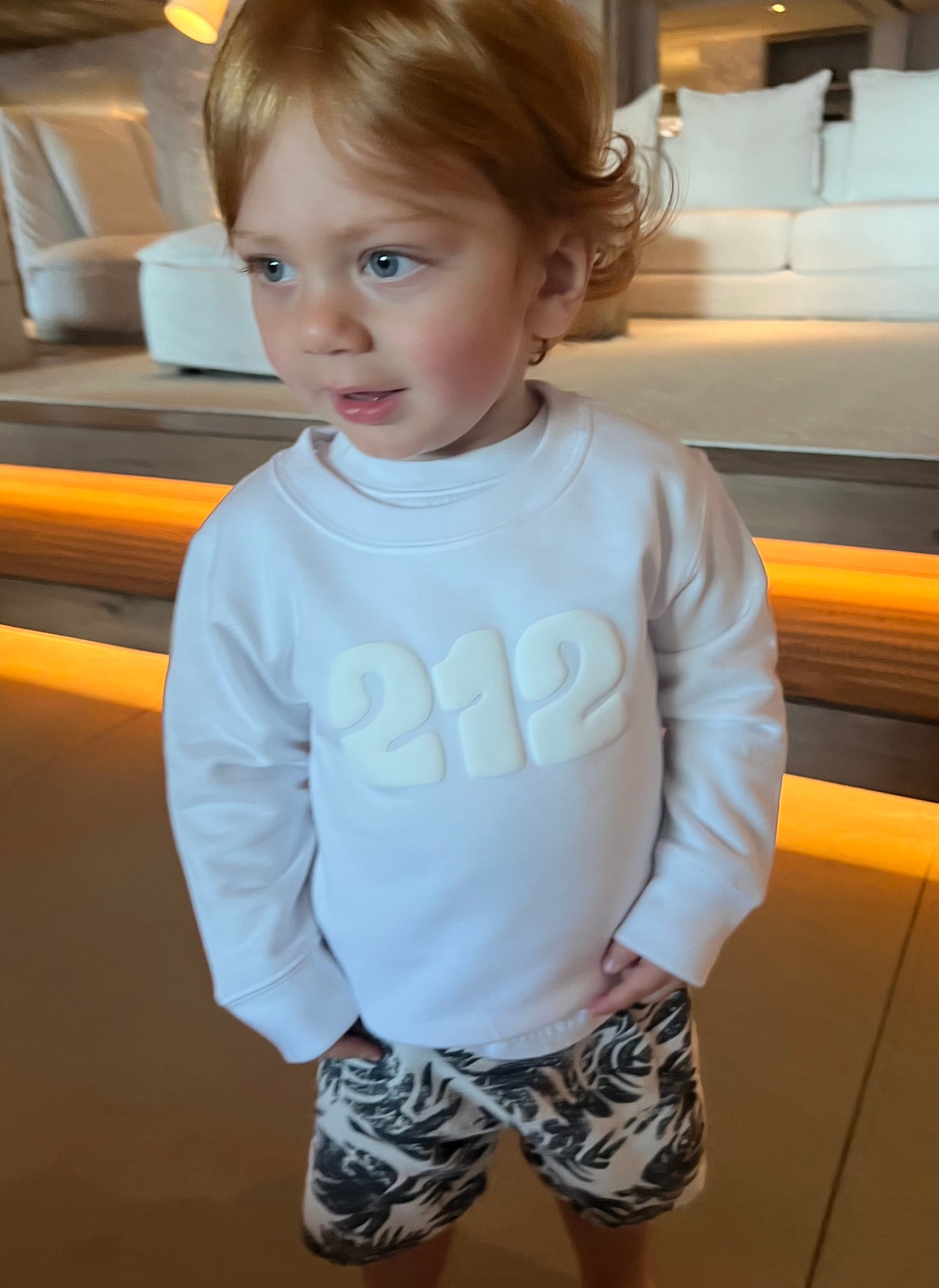 TODDLER 212 UNISEX SWEATSHIRT- WHITE