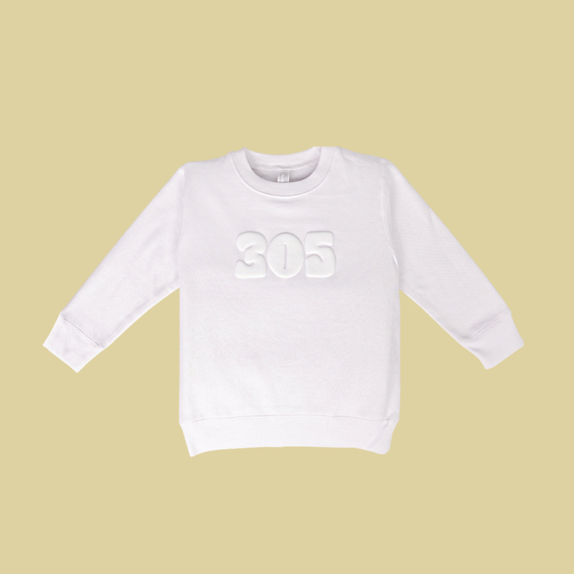 TODDLER 305 UNISEX SWEATSHIRT- WHITE