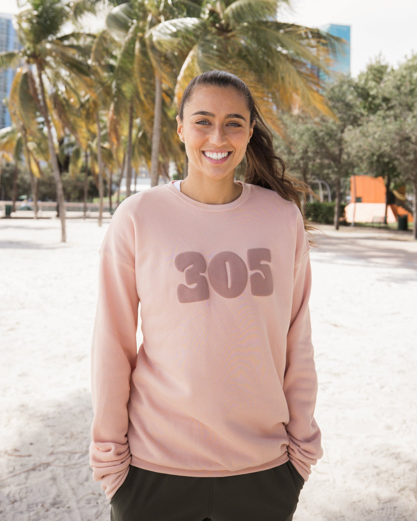 ADULT 305 UNISEX SWEATSHIRT- PEACH